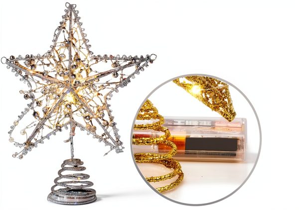 Christmas Tree Topper Star Emopeak Iron Classic-4