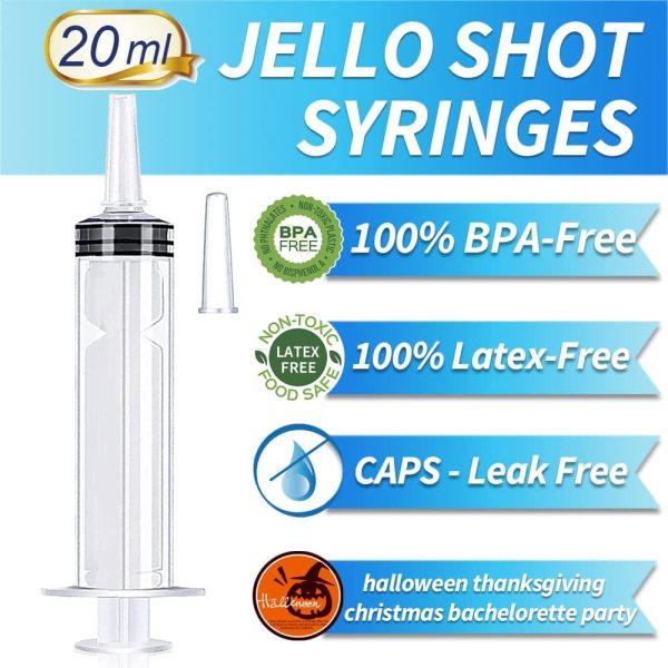 PISSION Jello Shot Syringes BPA Free 20mL Party Supplies-1