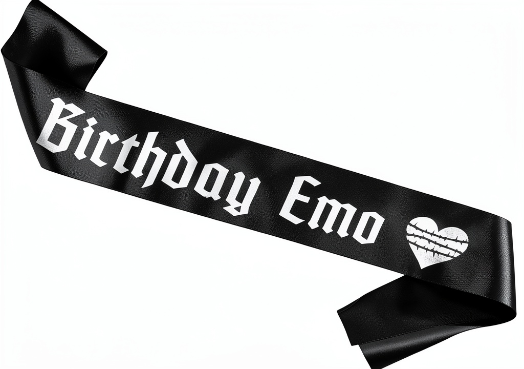Birthday Emo Sash being worn at a punk concert