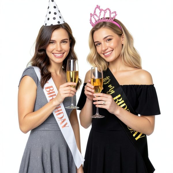 Xthrotsenk Birthday Sash Satin Fabric Fun Design Party-4