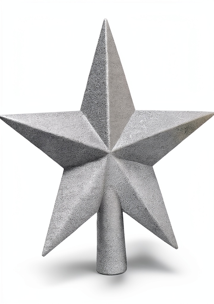 Aneco Christmas star topper on a decorated tree