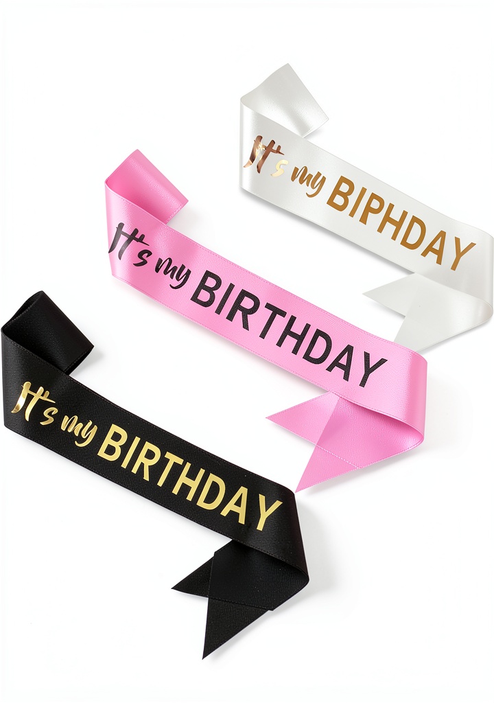 TIESOME birthday sash displayed on an adult during a celebration