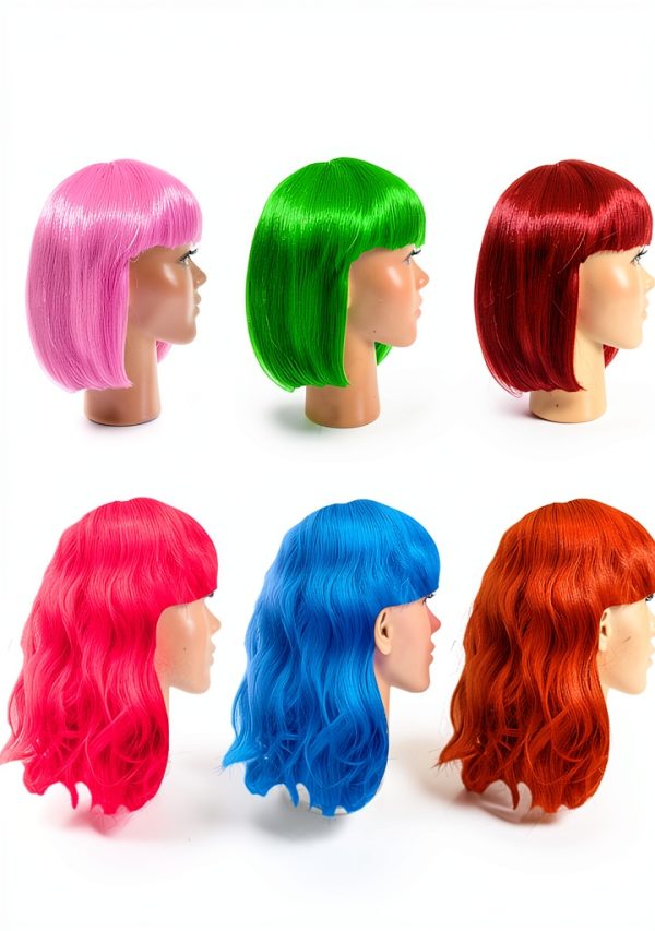 Sterling James Neon Wigs Bachelorette Party Supplies Multi-2