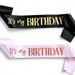 Xthrotsenk Birthday Sash Satin Fabric Fun Design Party-0