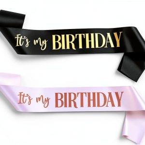 Xthrotsenk Birthday Sash Satin Fabric Fun Design Party-0