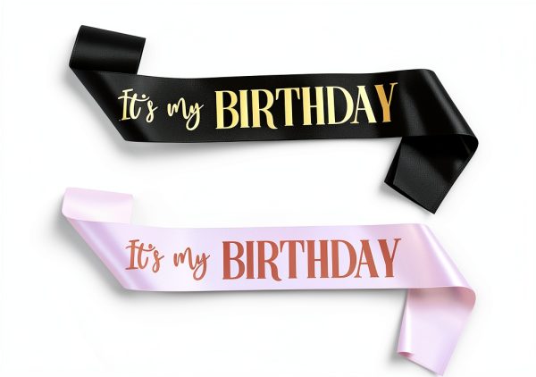 Xthrotsenk Birthday Sash Satin Fabric Fun Design Party-0