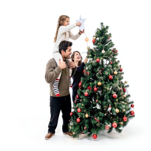 Brightown Christmas Tree Topper Transparent Star Plastic-7