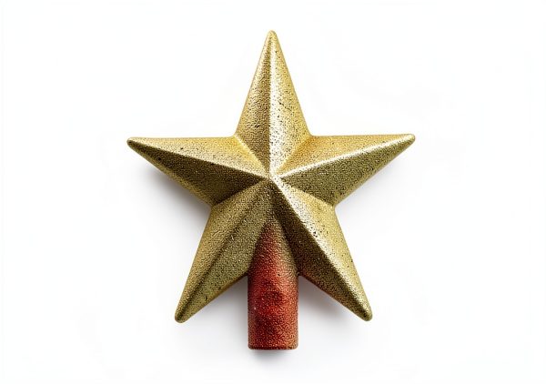 Christmas Tree Topper Kurt Adler Red Glitter Star Plastic-1