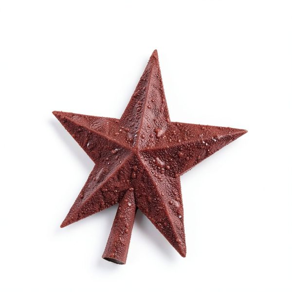 Christmas Tree Topper Hanaive Red Glitter Star-5
