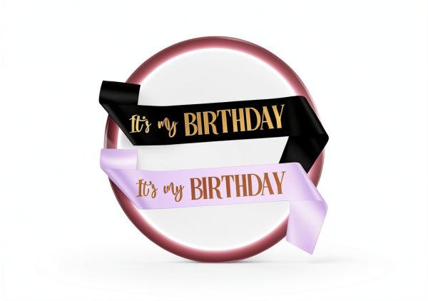 Xthrotsenk Birthday Sash Satin Fabric Fun Design Party-6