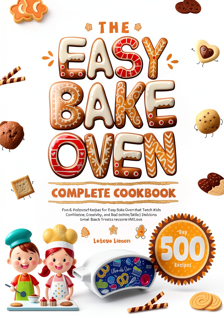 'Children's cookbooks on a kitchen counter'