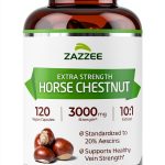 Horse Chestnut Extract Zazzee 3000mg 20% Aescins 120 Vegan Caps-0
