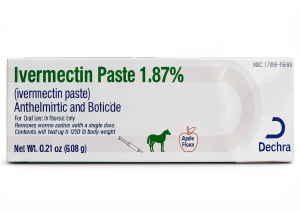 Ivermectin Paste 1.87% Dechra Horse Dewormer Apple Flavor Syringe Dose-1