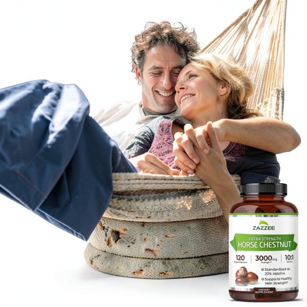 Horse Chestnut Extract Zazzee 3000mg 20% Aescins 120 Vegan Caps-2