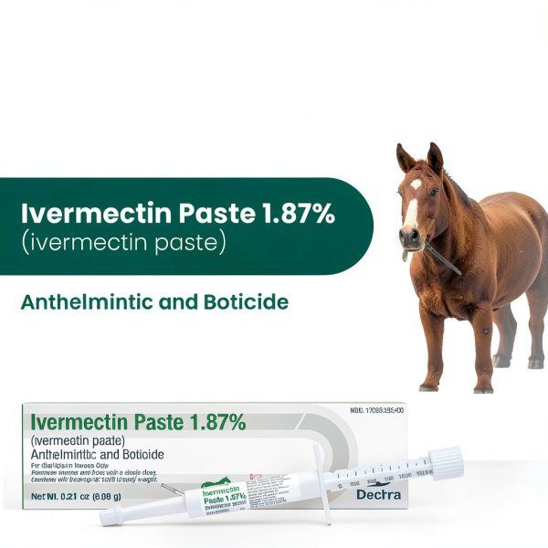 Ivermectin Paste 1.87% Dechra Horse Dewormer Apple Flavor Syringe Dose-3