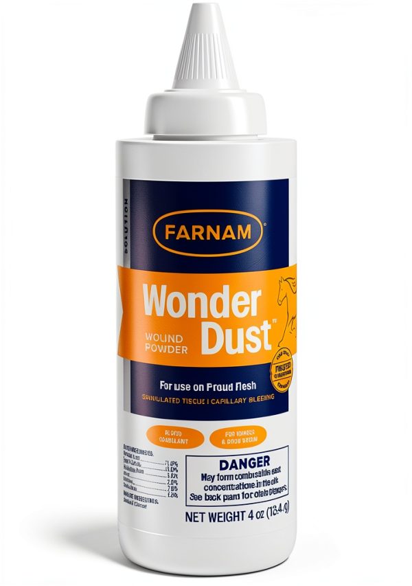 Farnam Wonder Dust Wound Powder for Horses 4 Ounce Blood Coagulant-0