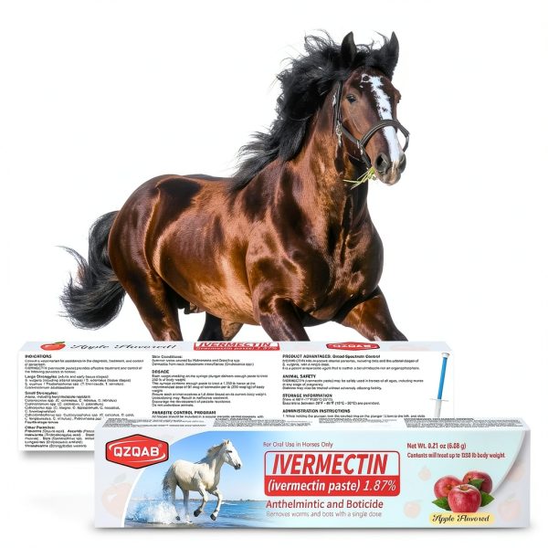 Ivermectin Equine Paste 1.87% Apple Dewormer for Horses 6-Pack QZQAB-5