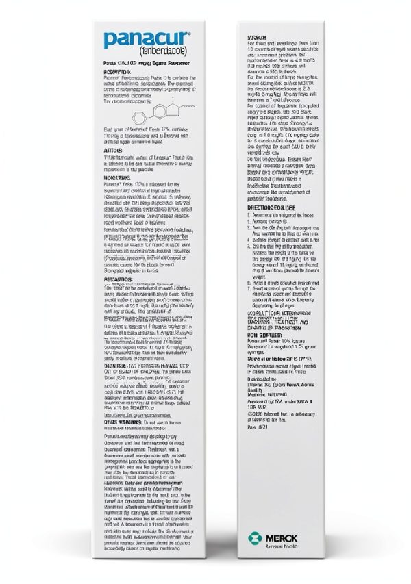 PANACUR Dewormer Horse Paste 10% 3 Pack 100mg Each-4