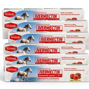 Ivermectin Equine Paste 1.87% Apple Dewormer for Horses 6-Pack QZQAB-0